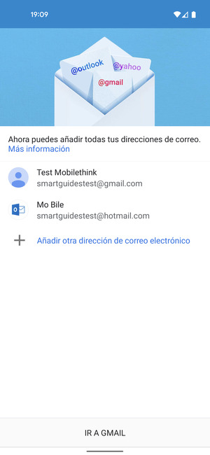 Seleccione IR A GMAIL