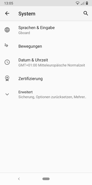 Wählen Sie Erweitert