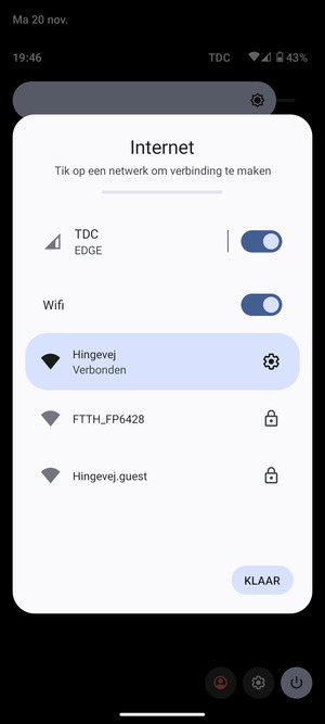 Schakel Wifi uit