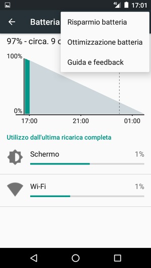 Seleziona Risparmio batteria
