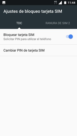 Seleccione Public y Cambiar PIN de tarjeta SIM