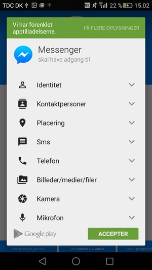 Vælg ACCEPTER