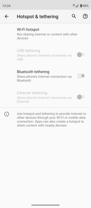 Select Wi-Fi hotspot