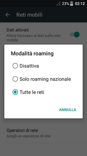 Seleziona la tua opzione preferita
