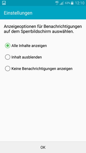Wählen Sie die gewünschte Option und wählen Sie OK