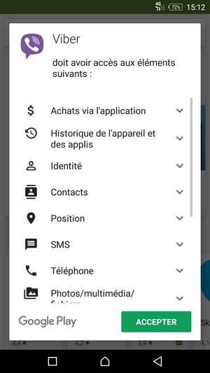 Sélectionnez ACCEPTER