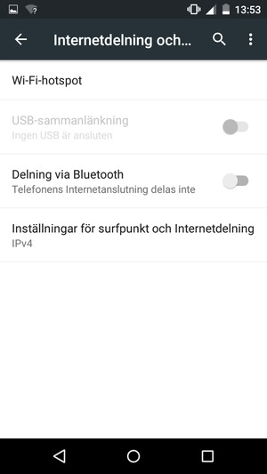 Välj Wi-Fi-hotspot