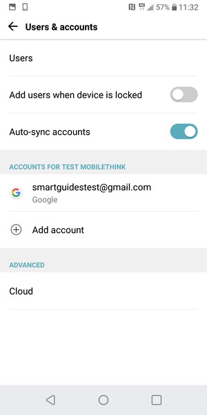 Select your Google account
