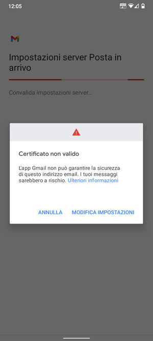 Seleziona MODIFICA IMPOSTAZIONI