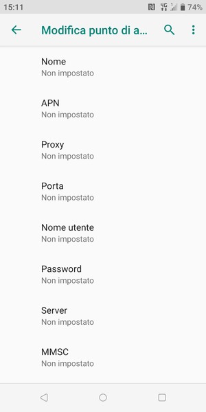 Inserisci informazioni MMS