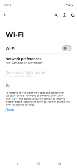 Turn on Wi-Fi