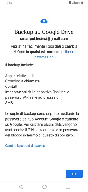 Seleziona OK