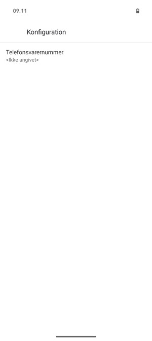 Vælg Telefonsvarernummer