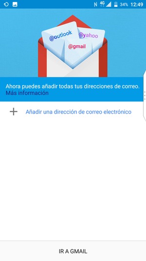 Seleccione Añadir una dirección de correo electrónico