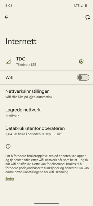 Slå på Wifi