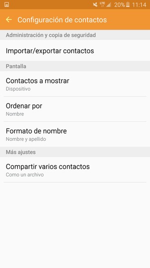 Seleccione Importar/exportar contactos