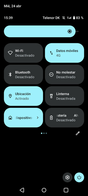 Desactive Ubicación
