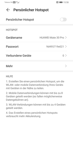 Wählen Sie Passwort