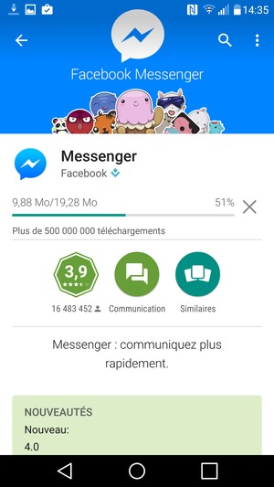 Veuillez attendre la fin de la procédure d'installation