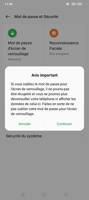 Sélectionnez Continuer