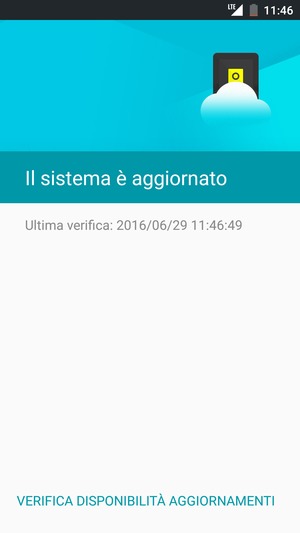 Seleziona VERIFICA DISPONIBILITÀ AGGIORNAMENTI