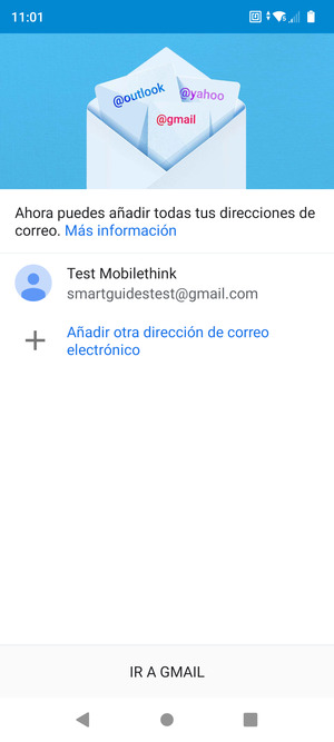 Seleccione IR A GMAIL