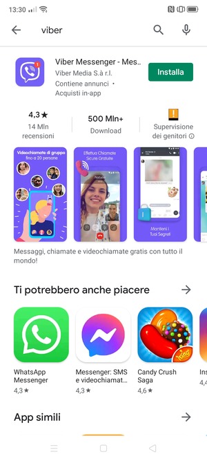 Seleziona l'applicazione