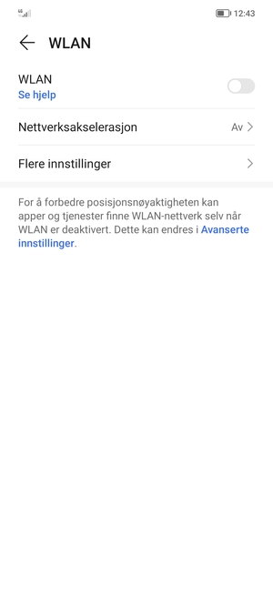 Slå på WLAN
