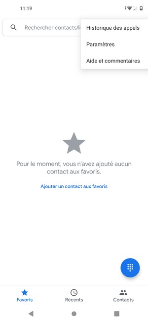 Sélectionnez Paramètres