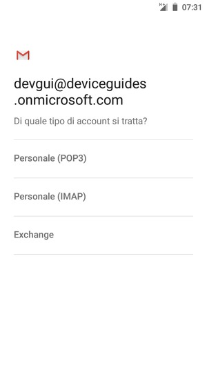 Seleziona Exchange