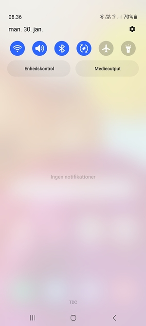 Aktiver topmenuen igen