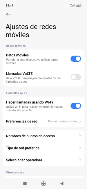 Seleccione Nombres de puntos de acceso
