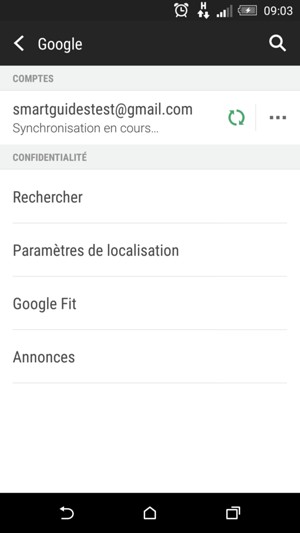 Sélectionnez votre compte