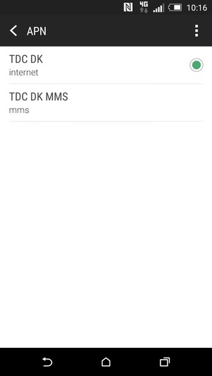 Seleziona il tasto Menu