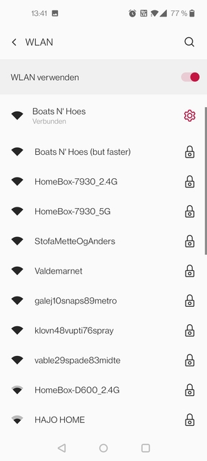 Sie sind nun mit dem WLAN-Netzwerk verbunden