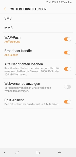 Wählen Sie SMS