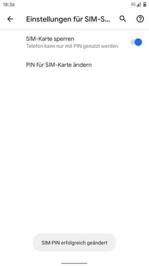 Ihre SIM-PIN wurde geändert