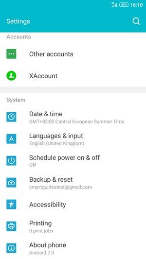 Select About phone