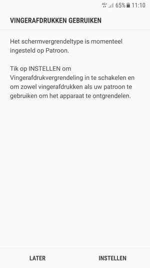 Selecteer LATER
