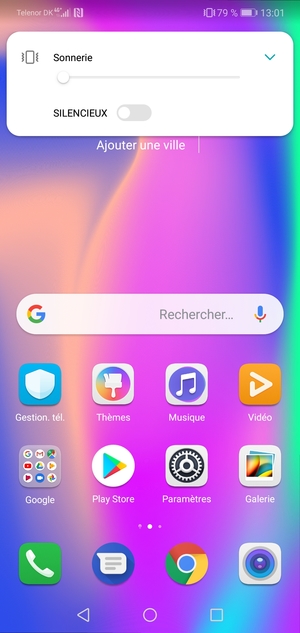 Continue to press  for vibration mode, which is approved with a short vibration