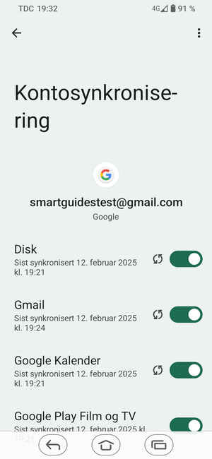 Velg menyknappen