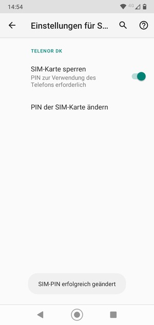Ihre PIN für die SIM-Karte wurde geändert