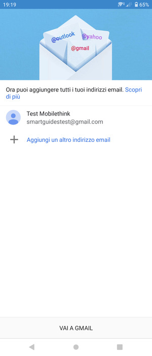 Seleziona VAI A GMAIL