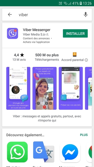 Sélectionnez l'appli