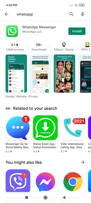Select the app