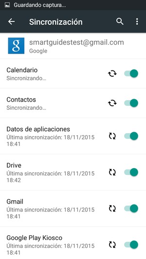 Su información será sincronizada