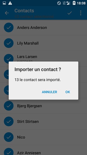 Sélectionnez OK