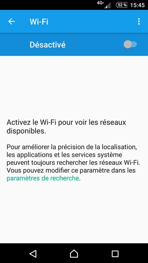 Activer le Wi-Fi