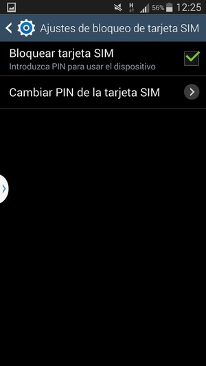 Seleccione Cambiar PIN de la tarjeta SIM