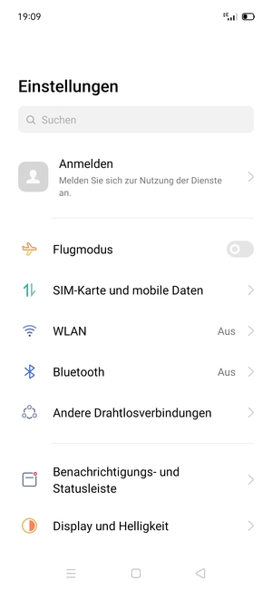 Wählen Sie SIM-Karte und mobile Daten